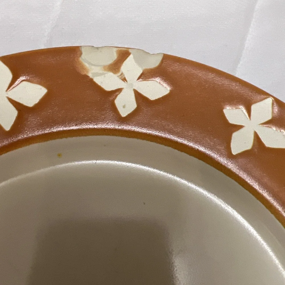 Vtg Pottery Barn Dune Persimmon Salad Plates 4 Retro MCM Boho Replacement